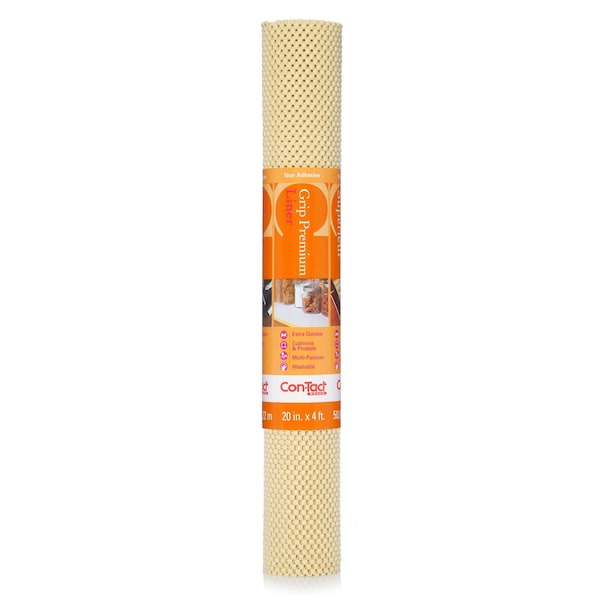Ecosmart Con-Tact Grip Premium 4 ft. L X 20 in. W Almond Non-Adhesive Shelf Liner 04F-C6O54-06 - main